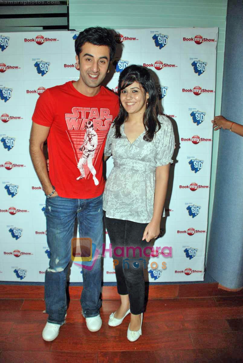  Ranbir Kapoor at Wake Up Sid photo shoot for bookmyshow.com winners in CNN IBN Offic on 3rd Oct 2009 