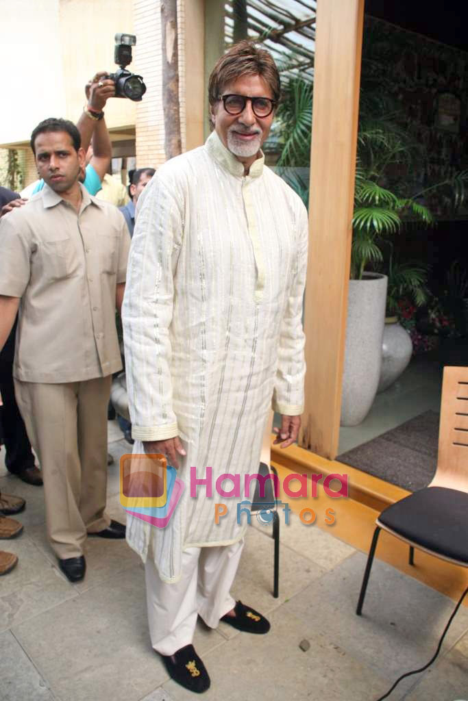 Amitabh Bachchan on the occasion of his birthday in Amitabh's Residence, Juhu on 11th Oct 2009 
