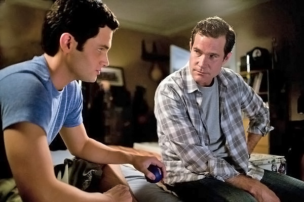 Penn Badgley, Dylan Walsh in still from the movie THE STEPFATHER 