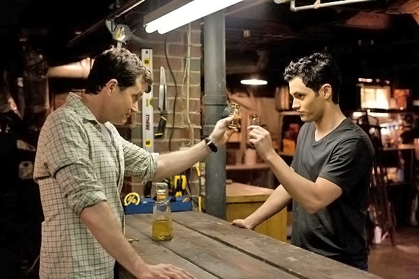 Penn Badgley, Dylan Walsh in still from the movie THE STEPFATHER
