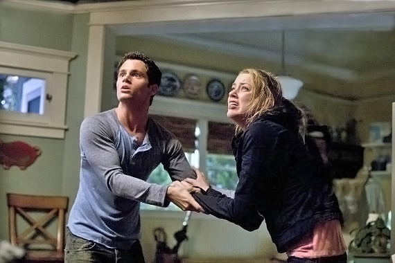 Penn Badgley, Amber Heard in still from the movie THE STEPFATHER