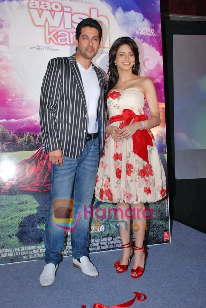 Aftab Shivdasani, Aamna Shariff at the Music release of film Aao Wish Karein in Mumbai on 23rd Oct 2009 