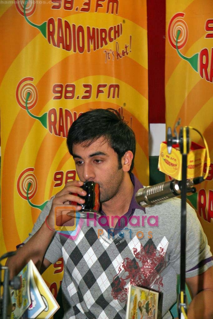Ranbir Kapoor promote Ajab Prem ki Ghazab Kahani on Radio Mirchi in Mumbai on 2nd Nov 2009  