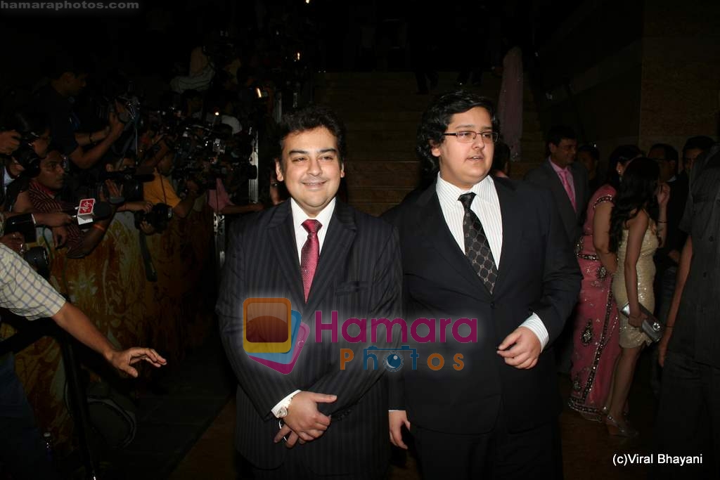 Adnan Sami, Azaan Sami at Shilpa Shetty and Raj Kundra's wedding reception in Mumbai on 24th Nov 2009 