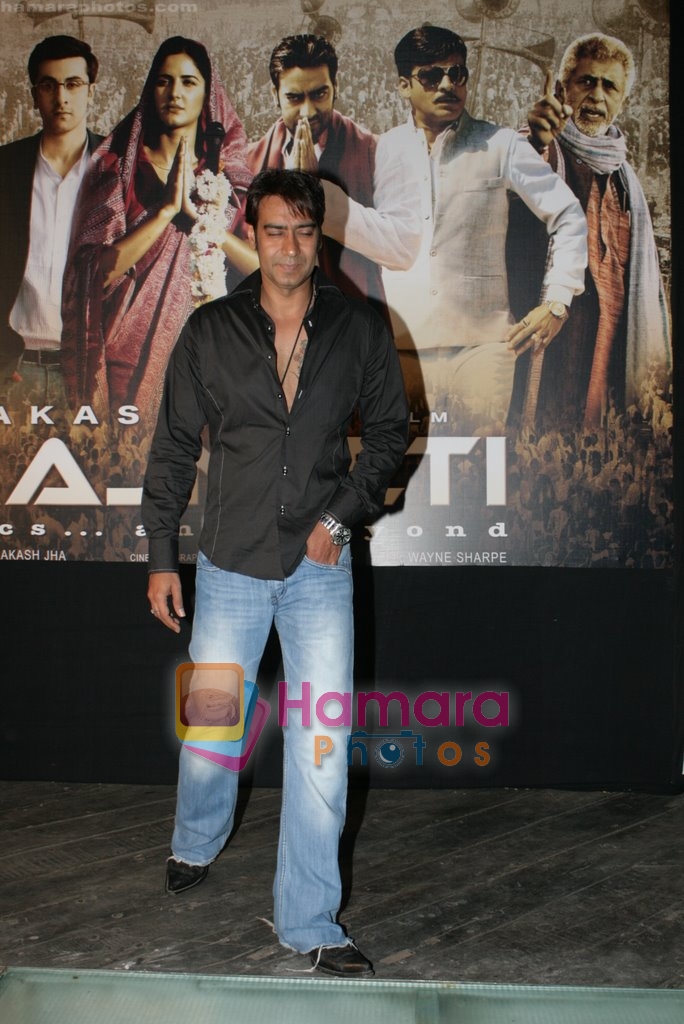 Ajay Devgan unveils the first look of Raajneeti in Juhu Mumbai on 26th Nov 2009 