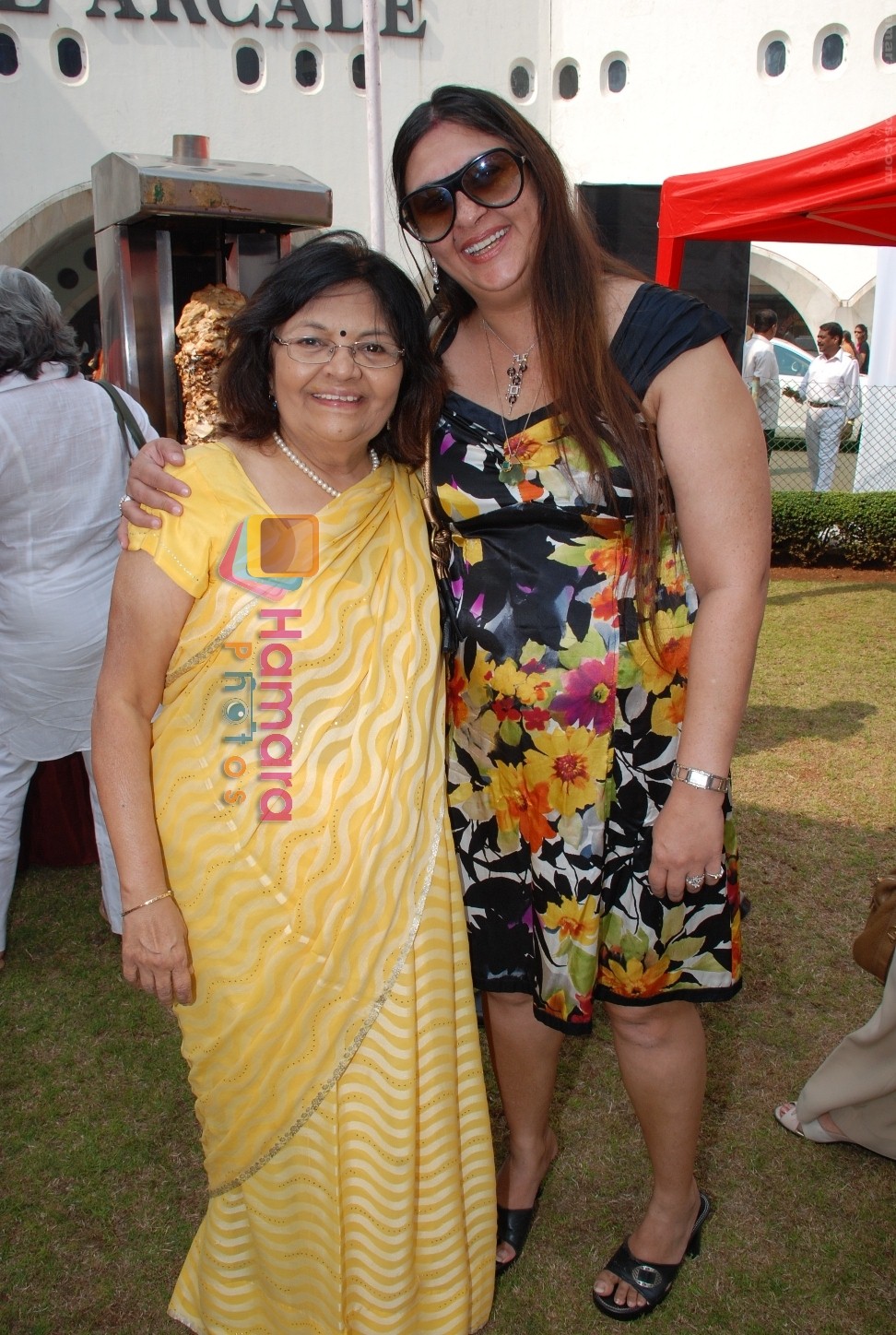 Tarla Dalal with a friend at the launch of the 7th annual UpperCrust Show in Mumbai on 4th Dec 2009