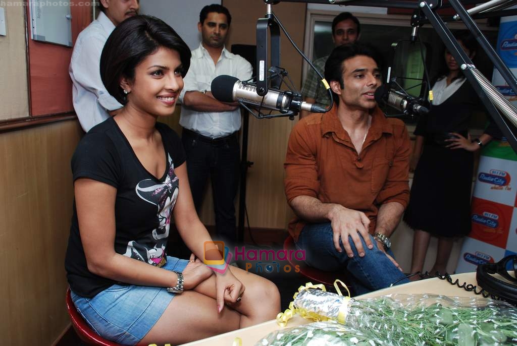 Priyanaka Chopra and Uday Chopra visits Radiocity studio to promote Pyaar Impossible in Bandra on 7th Jan 2010 
