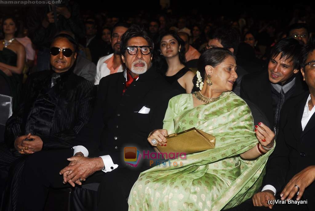 Amitabh Bachchan, Jaya Bachchan at the Red Carpet of Apsara Awards in Chitrakot Grounds on 8th Jan 2010 