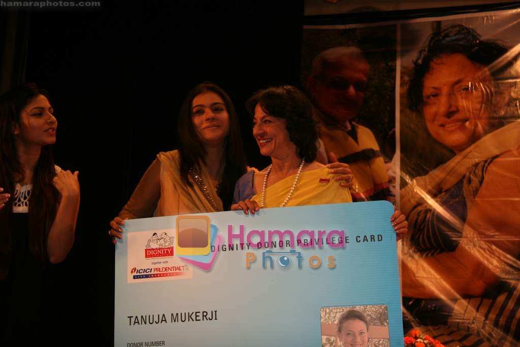 Kajol, Tanuja and Tanisha at Dignity Donor Privilege program in Sion on 19th Jan 2010 