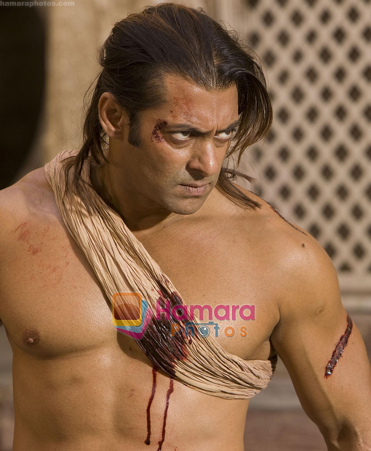 Salman Khan in the still from movie Veer 