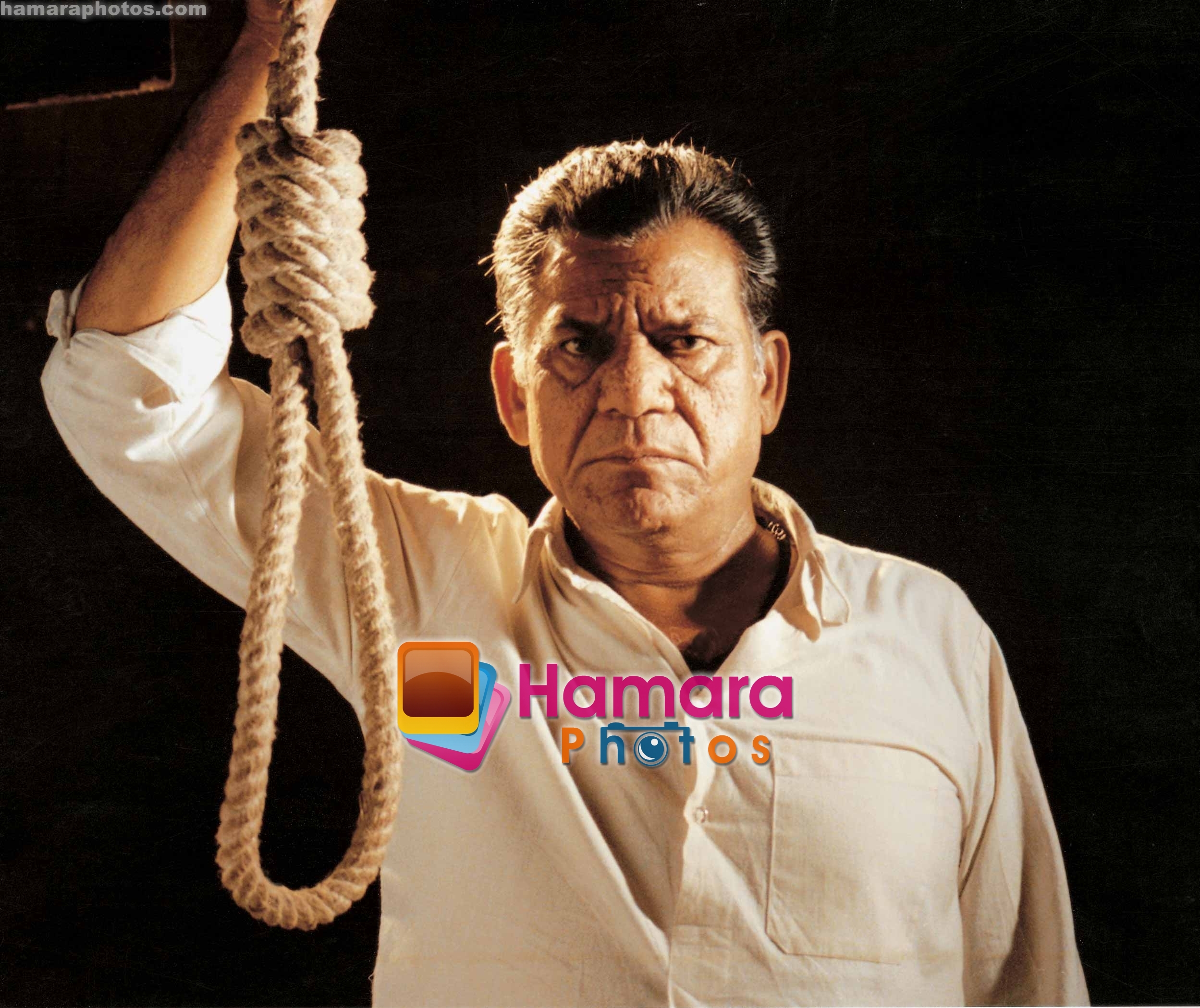 Om Puri in the still from movie The Hangman 