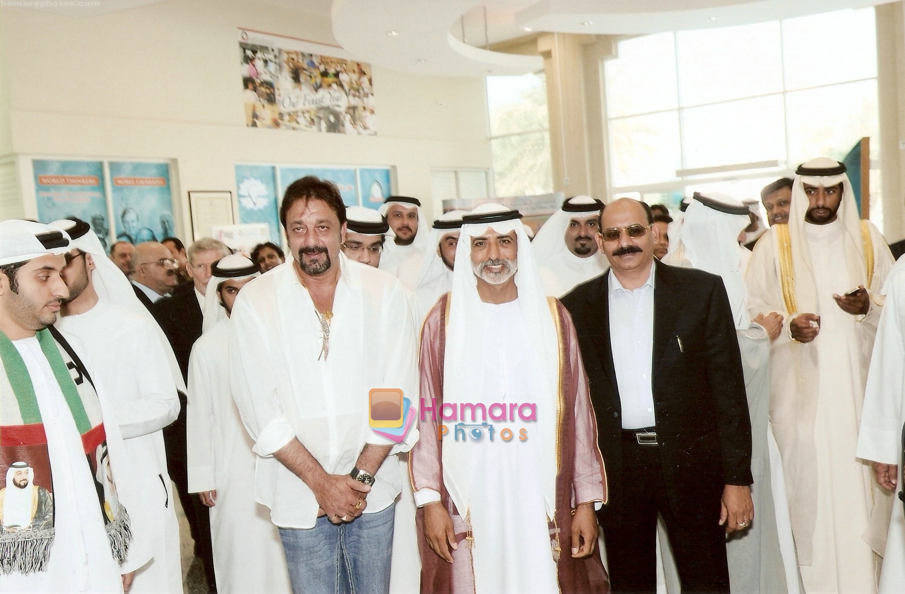Sanjay Dutt along with His Highness  Prince Mubarak Al Nehyan (UAE Education Minister) and Sayed Zahoor Alam 