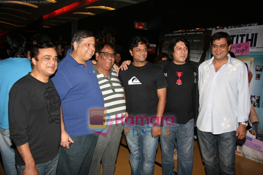 Sanjay Chhel, David Dhawan, Satish Kaushik, Irfan Kamal, Piyush Jha, Rumi Jaffery at Thanks Maa special directors screening in Cinemax on 24th Feb 2010 