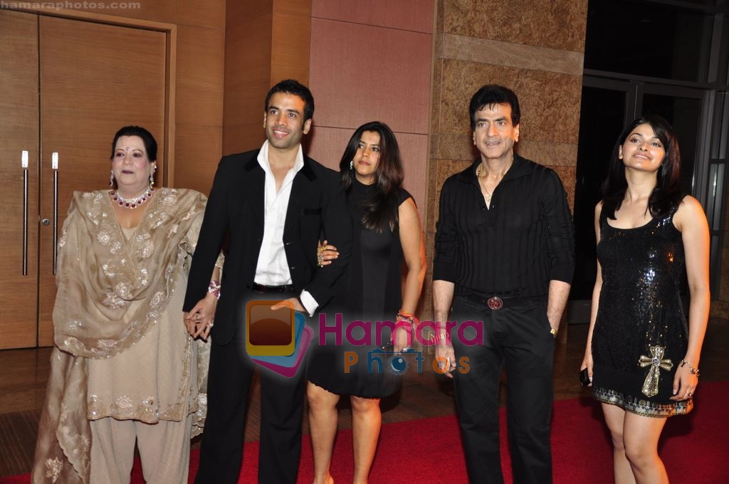 Tusshar Kapoor, Jeetendra, Ekta Kapoor, Prachi Desai at Anil Ambani's Big Pictures Success Bash in Grand Hyatt, Mumbai on 28th Feb 2010 