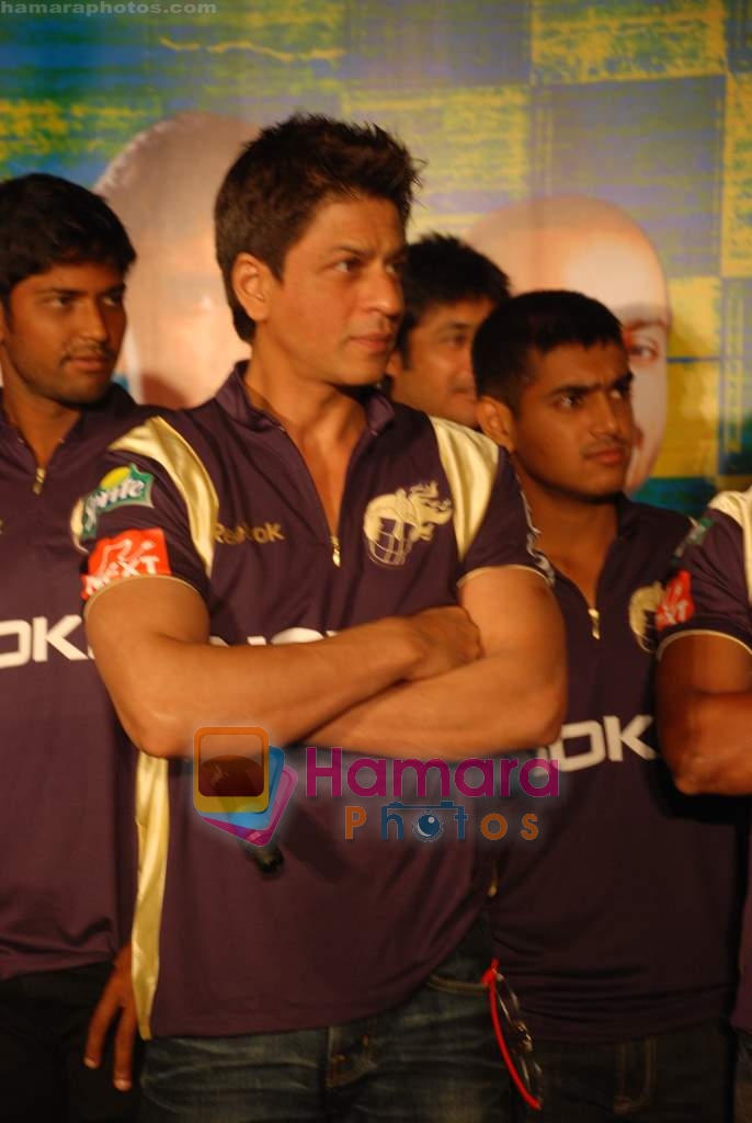 Shahrukh Khan ties up with XXX energy drink for Kolkatta Knight Riders and jersey launch in MCA on 9th March 2010 