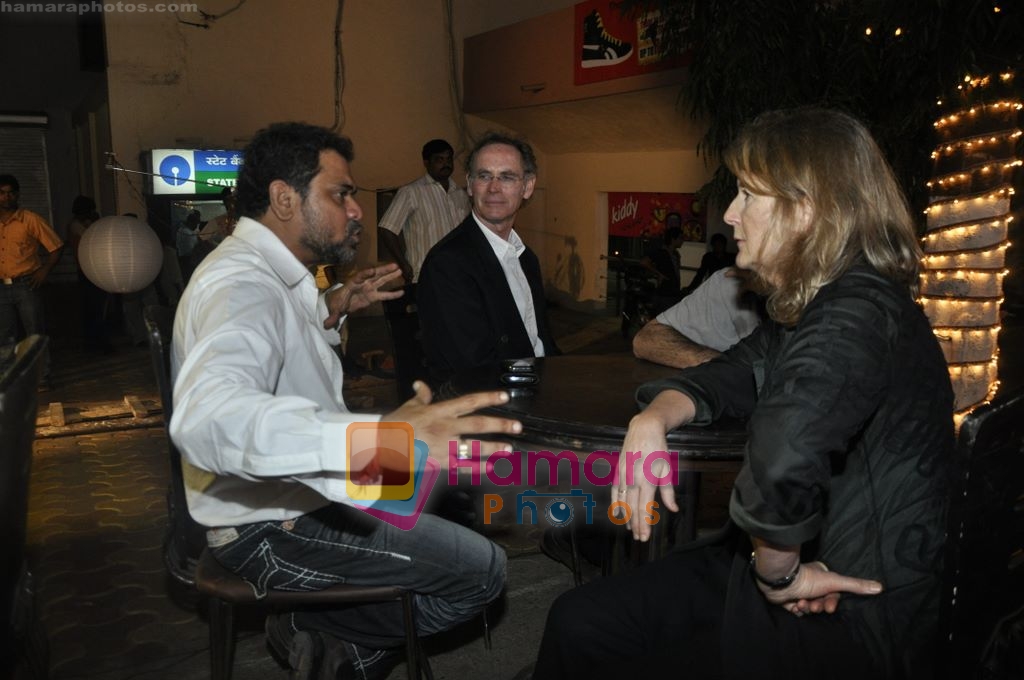 Sally Potter meets Anees Bazmee on the sets of No Problem in Filmcity, Mumbai on 10th March 2010 