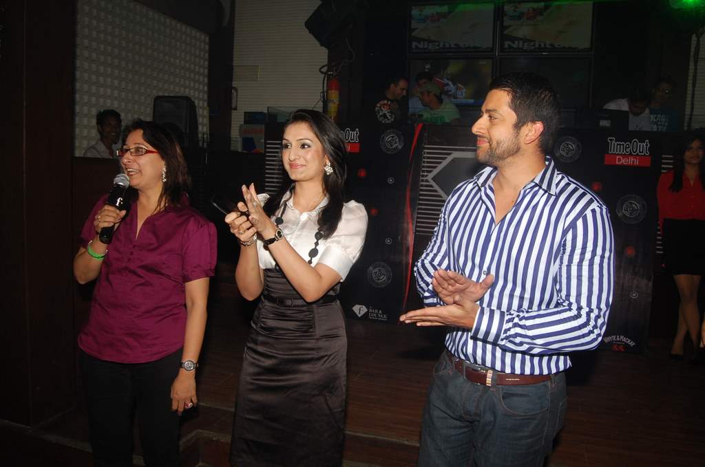 Akriti Kakar & Aftab Shivdasani at Time Out Delhi 3rd Anniversary Celebration in F-Bar & Lounge, The Ashok, Delhi on 15th April 2010 