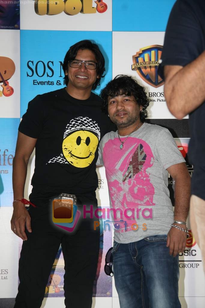 Shaan, Kailash Kher at the Music launch of 3-d animation film Bird Idol in Cinemax on 17th April 2010 