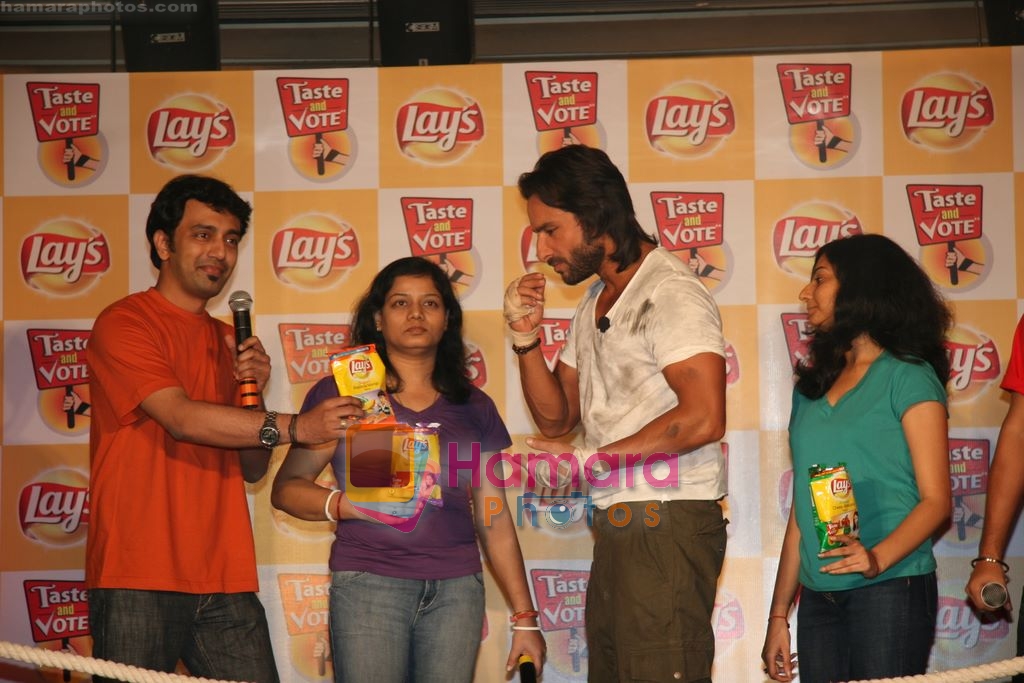 Saif Ali Khan launches Lays consumer co-created flavors in Taj President, Mumbai on 4th May 2010 