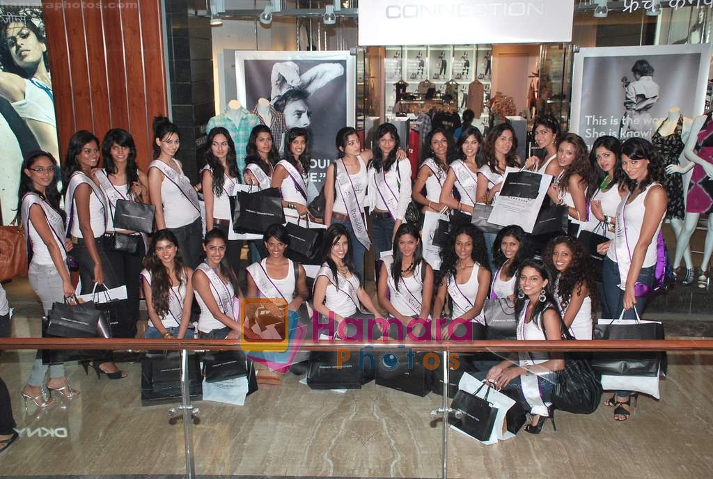 Miss Universe contestants - I am She visit Miss Sixty store in Palladium on 4th May 2010 