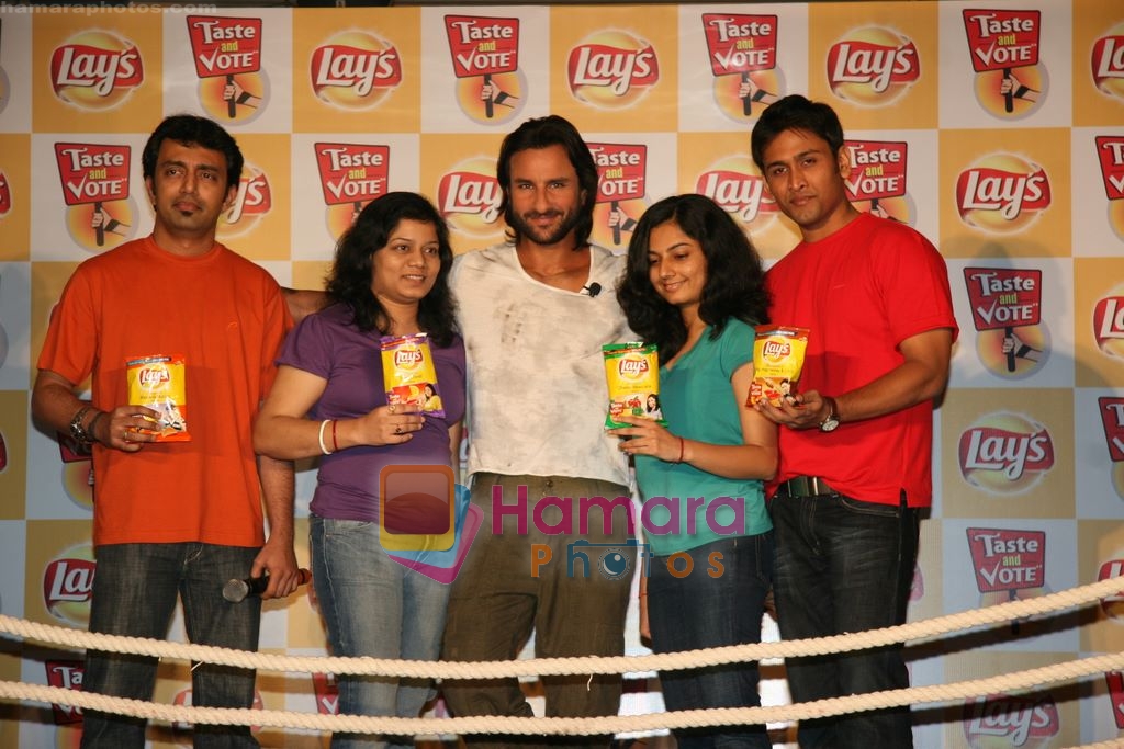 Saif Ali Khan launches Lays consumer co-created flavors in Taj President, Mumbai on 4th May 2010 
