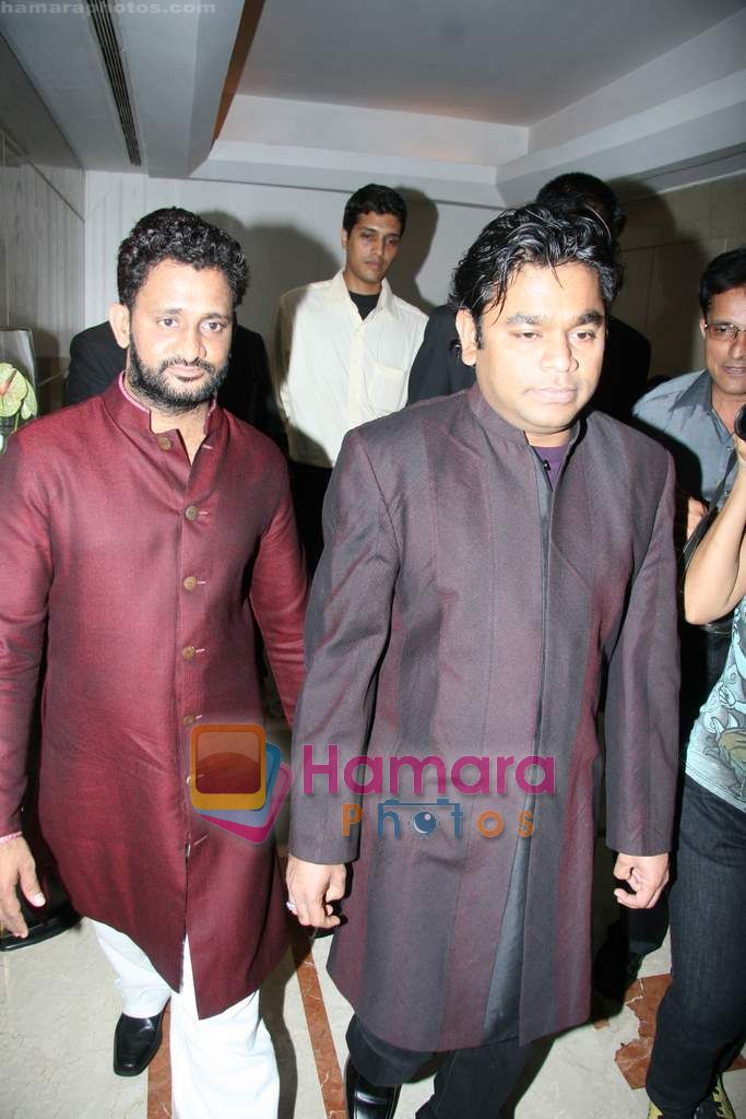A R Rahman, Resul Pookutty at Resul Pookutty's autobiography launch in The Leela Hotel on 13th May 2010 