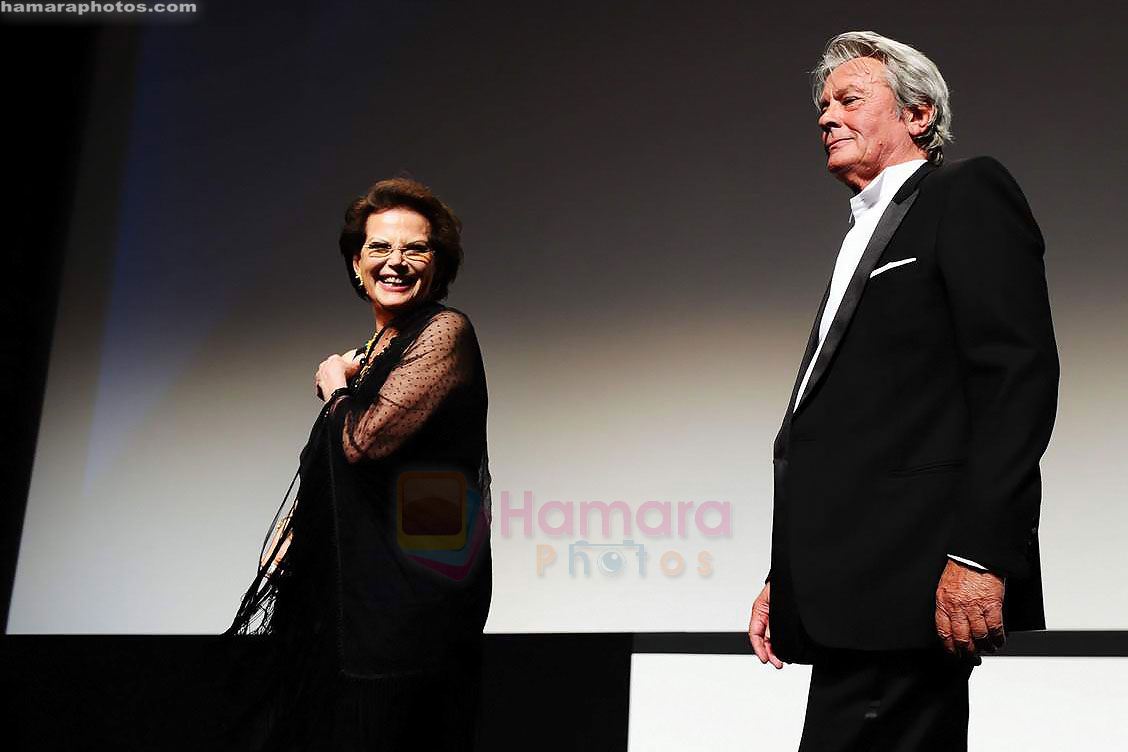 Alain Delon, Claudia Cardinale attend the IL GATTOPARDO premiere at the Salla DeBussy during the 63rd Annual Cannes Film Festival on May 14, 2010 in Cannes, France ~0
