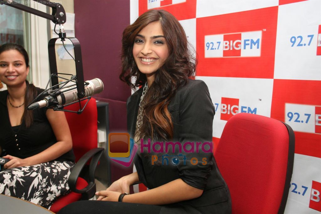 Sonam Kapoor promotes IHLS at Big FM on 24th May 2010 