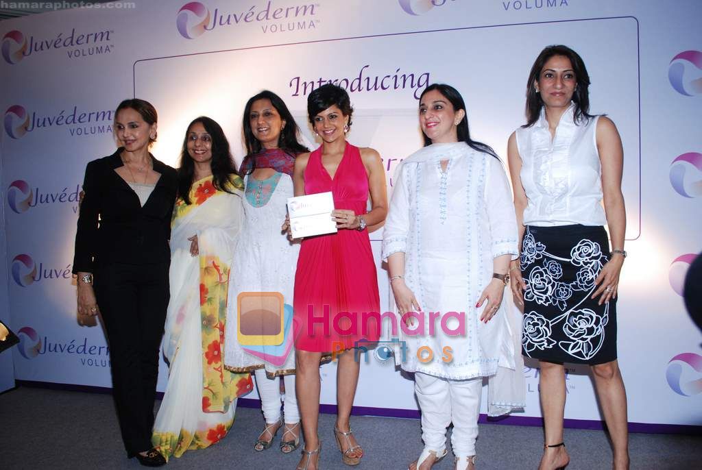Mandira Bedi launches a beauty product Juvederm VOLUMA during a press conference in New Delhi on Thursday, 27 May 2010 