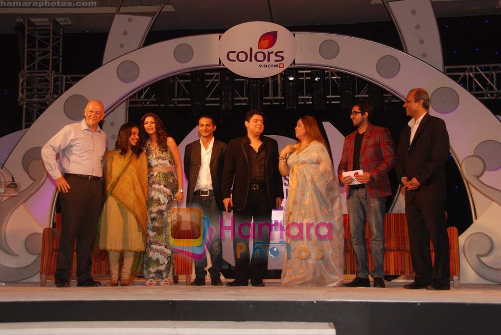 Sonali Bendre, Kiron Kher, Sajid Khan at India's Most Wanted press meet in Lalit Hotel on 1st June 2010 
