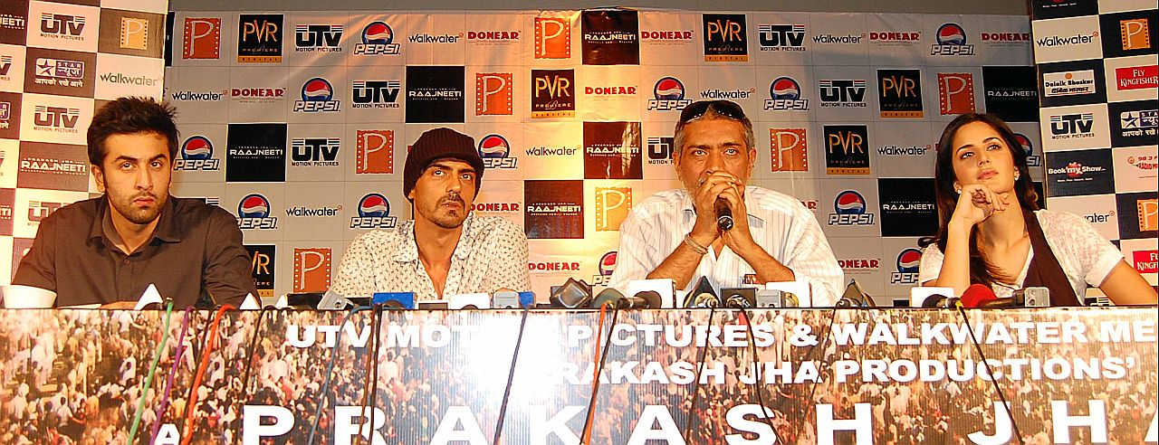 Katrina Kaif, Prakash Jha, Ranbir Kapoor, Arjun Rampal at PVR CINEMAS HOSTED A PRESS CONFERENCE OF FILM RAAJNEETI AT SELECT CITY WALK, SAKET, NEW DELHI on 7th June 2010