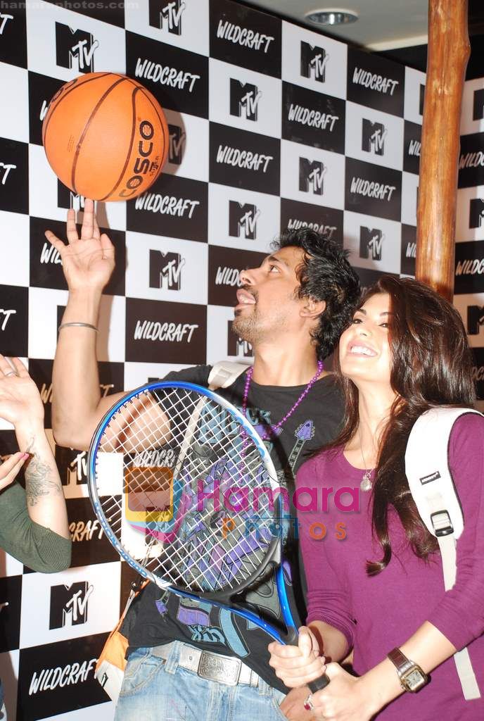 Rannvijay Singh, Jacqueline Fernandez at the launch of MTV Wildcraft - range of bags and adventure gear in Bandra on 21st July 2010 