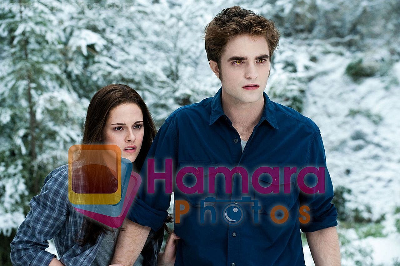 Kristen Stewart, Robert Pattinson,in the still from movie twilight eclipse 