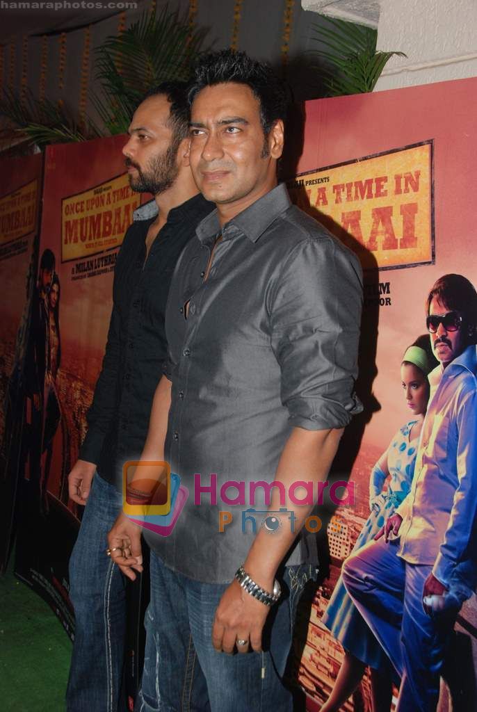 Ajay Devgan, Rohit Shetty at Once upon a time in Mumbaai success bash hosted by Ekta Kapoor in Ekta's bungalow on 4th Aug 2010 