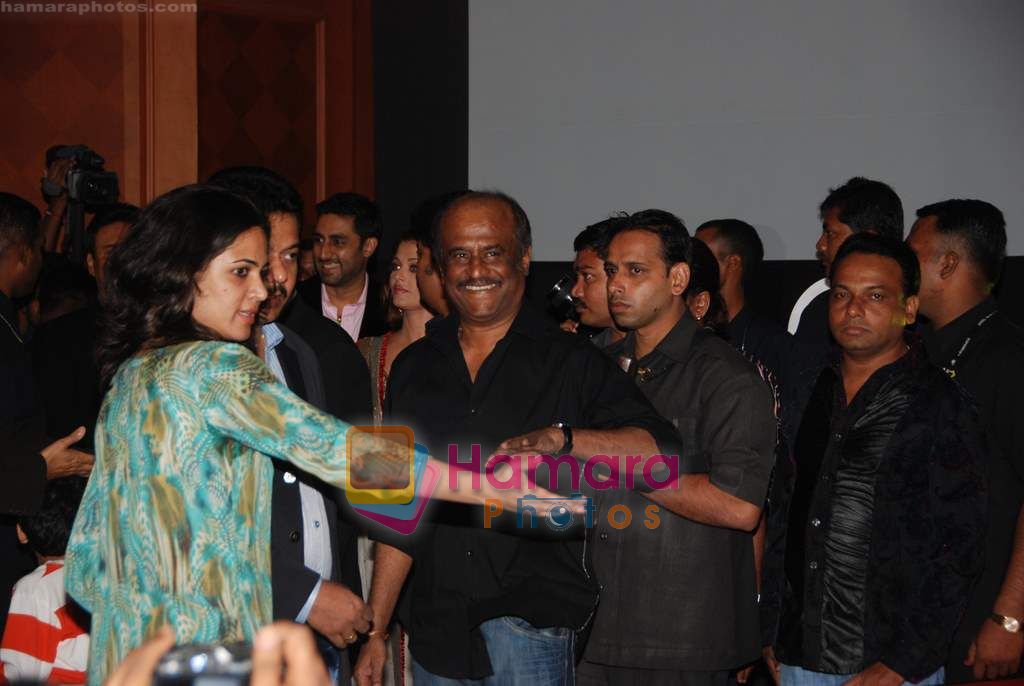 Rajnikanth at Robot music launch in J W Marriott on 14th Aug 2010 
