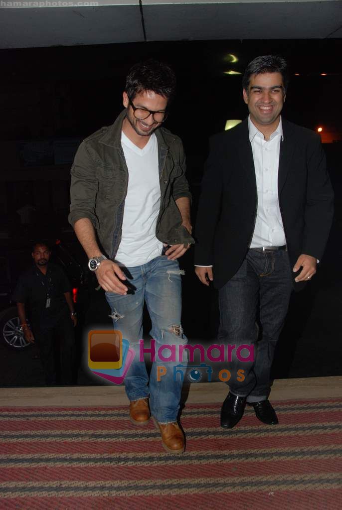 Shahid Kapoor at We are family screening in Cinemax on 1st Sept 2010 