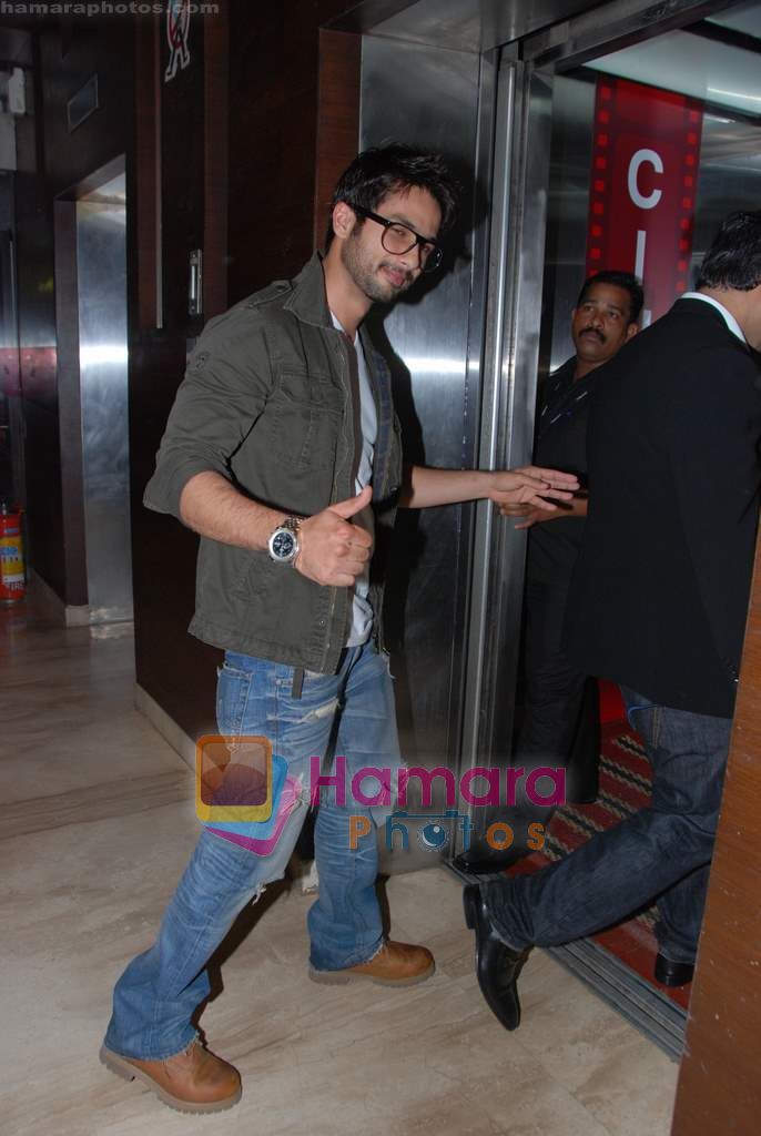 Shahid Kapoor at We are family screening in Cinemax on 1st Sept 2010 