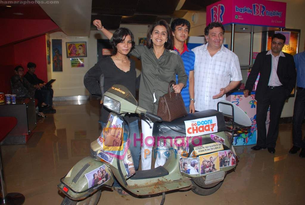Neetu Singh, Rishi Kapoor at the launch of Do Dooni Chaar in PVR Cinemas on 10th Sept 2010 