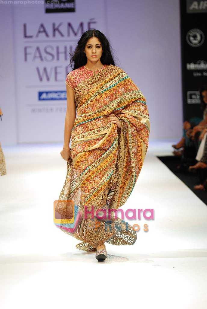 Model walks the ramp for Rehane Show at Lakme Winter fashion week day 4 on 20th Sept 2010 