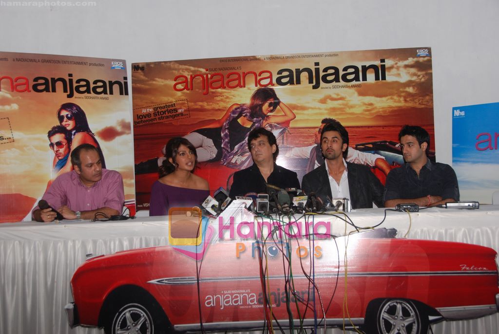 Ranbir Kapoor, Priyanka Chopra announce Anjaana Anjaani movie release postponed in Mehboob Studio, Mumbai on 20th Sept 2010 