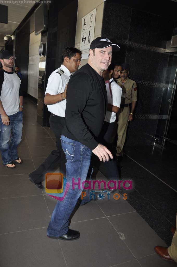 John Travolta left India and went to Moscow in Mumbai International Airport on 28th Sept 2010 