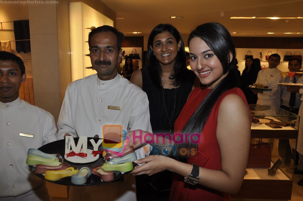 Sonakshi Sinha at the launch of MY Salvatore Ferragamo in Trident, Mumbai on 28th Sept 2010 