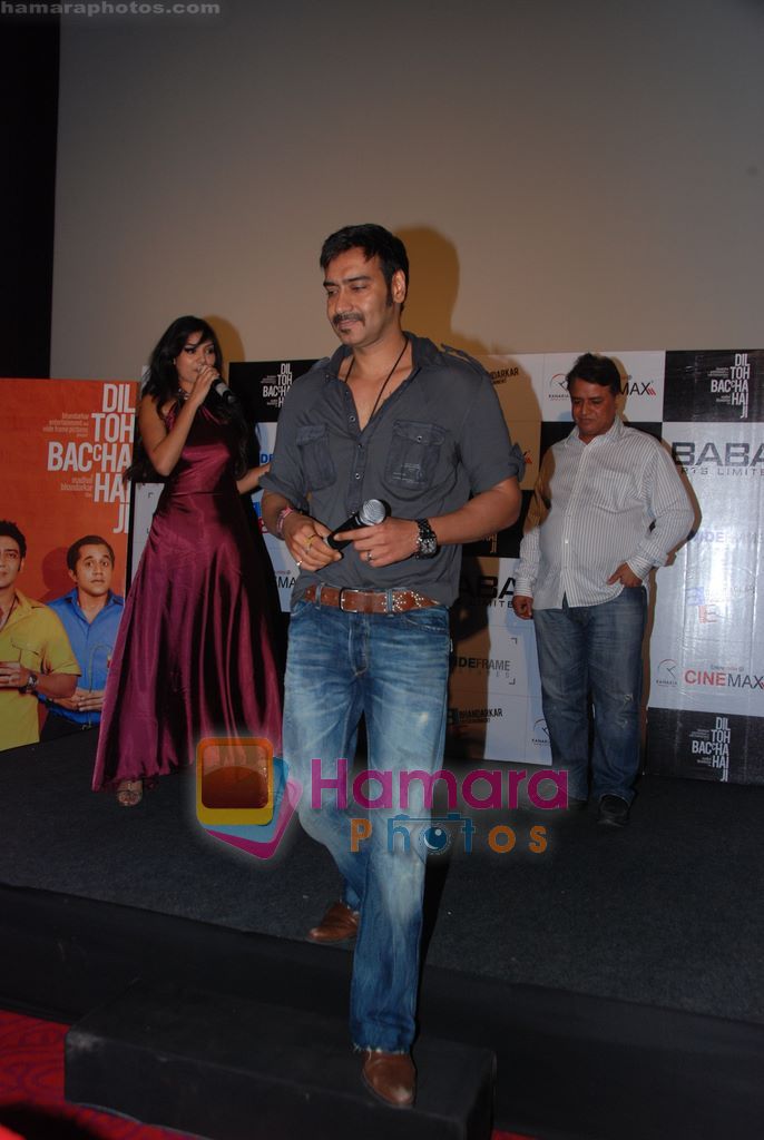 Ajay Devgan at Dil Toh Baccha Hai Ji first look launch in Cinemax, Mumbai on 27th Nov 2010 
