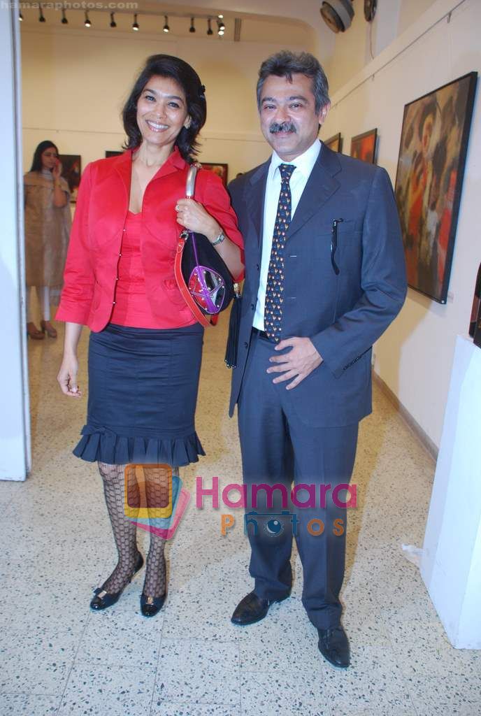 vibod advani with wife at Niladri Kumar's art event hosted by Nisha Jamwal in Kalaghoda on 29th Nov 2010