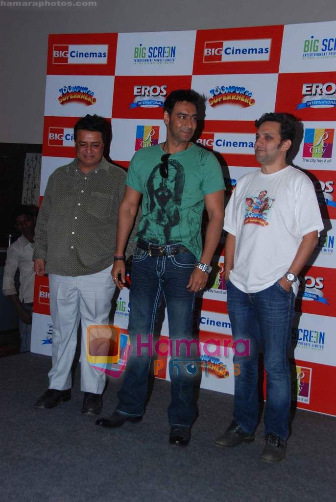 Ajay Devgan promotes _Toonpur Ka Superrhero_ at Big Cinemas in Ghatkopar on 20th Dec 2010 