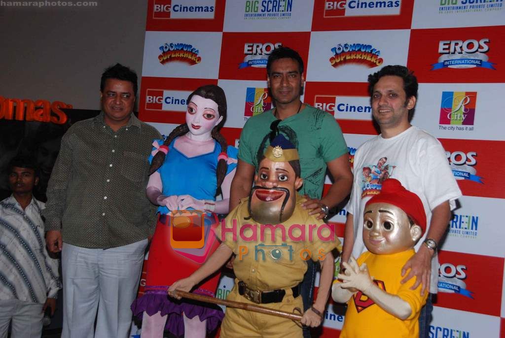 Ajay Devgan promotes _Toonpur Ka Superrhero_ at Big Cinemas in Ghatkopar on 20th Dec 2010