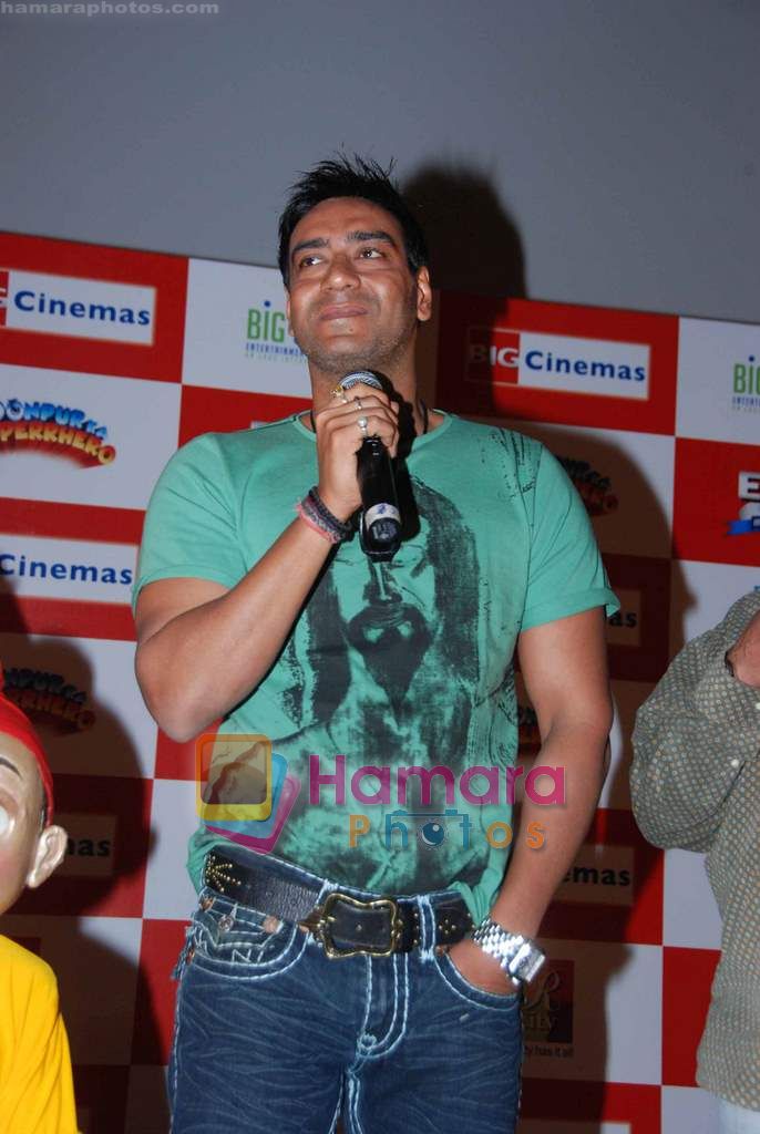Ajay Devgan promotes _Toonpur Ka Superrhero_ at Big Cinemas in Ghatkopar on 20th Dec 2010 