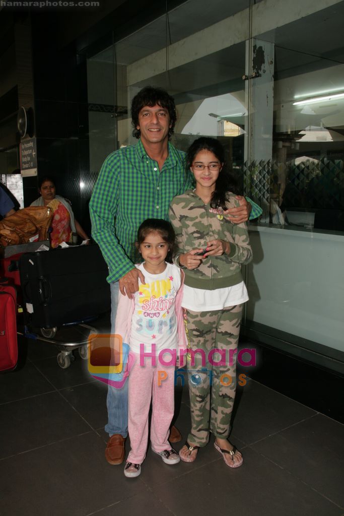 Chunky Pandey spotted at Airport in International Airport, Mumbai on 3rd Jan 2011 