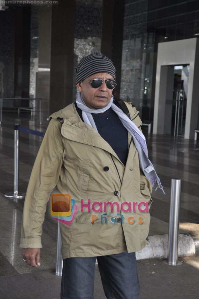 Mithun Chakraborty spotted at airport in Mumbai Airport on 14th Jan 2011 