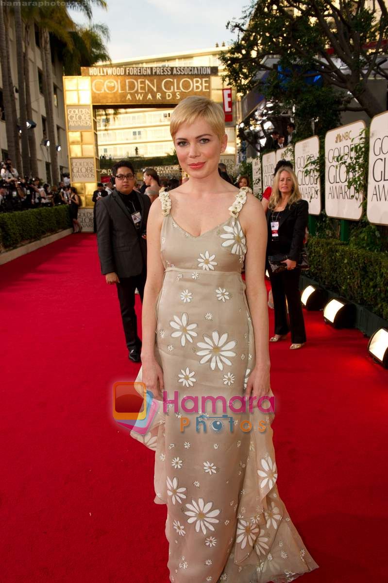 Michelle Williams at 68th Annual Golden Globe Awards red carpet in Beverly Hills, California on 16th Jan 2011 